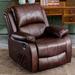 Red Barrel Studio® Rolanda Reclining Massage Chair Faux Leather in Brown | 42.5 H x 32 W x 30 D in | Wayfair 2C0E2D68DEEC44479F920904F3021C13