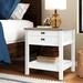 Gracie Oaks Jaibir 1 - Drawer Nightstand Wood in White | 24.055 H x 21.181 W x 19.449 D in | Wayfair 1A7F750EFC7D407A8DDACCE5EBA62498