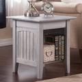 Highland Dunes Glenni Solid Wood End Table w/ Storage Wood in Brown/Gray | 22 H x 20 W x 20 D in | Wayfair HLDS6152 41383046