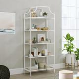 Trent Austin Design® Chiasson 70.88" H x 30" W Etagere Bookcase Metal in White | 70.88 H x 30 W x 14.5 D in | Wayfair