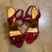 Coach Shoes | Coach Wedge Sandals | Color: Gold/Pink | Size: 9.5
