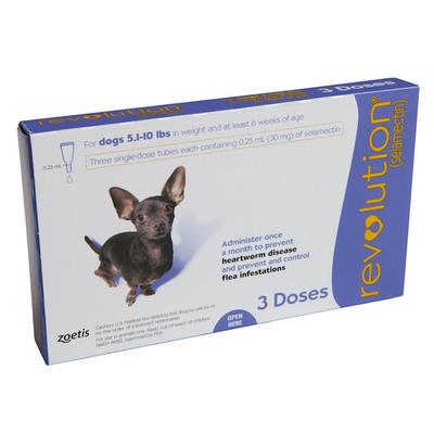 Revolution Topical Solution for Dogs 5.1-10 lbs, 12 Month Supply, 12 CT