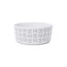 Line Print Mudcloth Ceramic Dog Bowl, 4 Cup, Medium, White