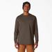 Dickies Men's Heavyweight Heathered Long Sleeve Pocket T-Shirt - Chocolate Heather Size 2 (WL450H)