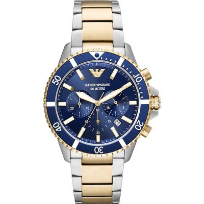 Emporio Armani - Chronograph Edelstahl Herrenuhren 1 ct Herren