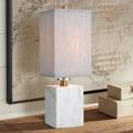 Dimond Stand White Marble Square Table Lamp