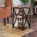 Lark Manor™ Ariyana End Table w/ Storage Wood/Metal in Black/Brown | 24.25 H x 15.75 W x 15.75 D in | Wayfair 805C7D6C63554490954685A9EC77E55D