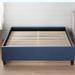 Winston Porter Hateya Low Profile Platform Bed Upholstered/Polyester in Blue | 16 H x 56.7 W x 81.8 D in | Wayfair 2A8F26F4E5FB49C5AC7CFE2E6C8F41DF