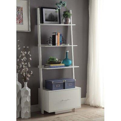 Glaspie Steel Etagere Bookcase In Black, Zona Etagere Bookcase By Mercury Row