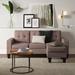 Brown Sectional - Mercury Row® Briley 77" Wide Linen Reversible Sofa & Chaise w/ Ottoman Linen | 34 H x 77 W x 57 D in | Wayfair MROW7535 33337498