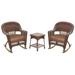 Charlton Home® Starner 3 Piece Seating Group Synthetic Wicker/All - Weather Wicker/Wicker/Rattan in Brown | Outdoor Furniture | Wayfair