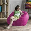 Ebern Designs Saxx 3 Foot Round Bean Bag w/Removable Cover Fade Resistant/Microfiber/Micro in Pink | 28 H x 36 W x 36 D in | Wayfair