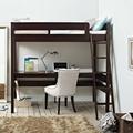 Everiz Twin Solid Wood Loft Bed w/ Built-in-Desk by Isabelle & Max™ kids Wood in Gray | 72 H x 63 W x 78.75 D in | Wayfair