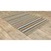 Blue 39 x 0.12 in Area Rug - Lark Manor™ Izola Striped Gray/Teal Indoor/Outdoor Area Rug Polypropylene | 39 W x 0.12 D in | Wayfair