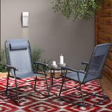 Arlmont & Co. Gaston Outdoor Rocking Metal Chair Metal in Gray | 41.75 H x 26.75 W x 35.5 D in | Wayfair 088981F7A19549ACBA683877CB0B1A2F