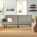 Mistana™ Adria Twin 78.5" Wide Split Back Convertible Sofa Wood/Linen/Polyester in Gray | 32 H x 78.5 W x 33.5 D in | Wayfair LGYT1231-60807147