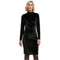 Urban Classics Damen TB4550-Ladies Velvet Turtle Neck Dress Kleid, Black, 3XL