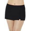 Plus Size Women's Side Slit Swim Skort by Swimsuits For All in Black (Size 10)