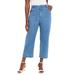 Plus Size Women's Classic Cotton Denim Capri by Jessica London in Medium Stonewash (Size 22) Jeans