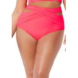 Plus Size Women's Crisscross Wrap Bikini Bottom by Swimsuits For All in Hot Pink (Size 12)