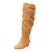 Wide Width Women's The Tamara Wide Calf Boot by Comfortview in Tan (Size 8 W)