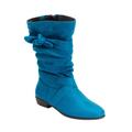 Extra Wide Width Women's Heather Wide Calf Boot by Comfortview in Teal (Size 8 1/2 WW)