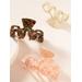 Anthropologie Accessories | Anthropologie Squiggle Claw Hair Clips - Set Of 3 | Color: Brown/Cream | Size: Os