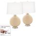 Colonial Tan Carrie Table Lamp Set of 2 with Dimmers