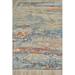 Blue/Gray 120 x 0.4 in Area Rug - EXQUISITE RUGS Laureno Abstract Hand-Knotted Synthetic Area Rug Silk | 120 W x 0.4 D in | Wayfair 4473-10'X14'