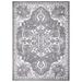 Gray 87 x 63 x 0.35 in Area Rug - Charlton Home® Verdone Vintage Geometric No Distressing Medallion Polyester | 87 H x 63 W x 0.35 D in | Wayfair