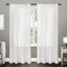 ATI Home Tassels Applique Sheer Rod Pocket Top Curtain Panel Pair