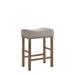 ACME Martha II Counter Height Stool in Tan Linen and Weathered Oak
