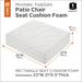 Classic Accessories Rectangular Patio Cushion Foam - 5" Thick - High-Density Foam