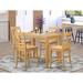 East West Furniture 5 Piece Counter Height Dining Table Set- a Kitchen Table and 4 Wooden Chairs(Finish Option)