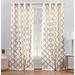 ATI Home Modo Metallic Geometric Grommet Top Curtain Panel Pair