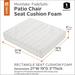 Classic Accessories Rectangular Patio Cushion Foam - 3" Thick - High-Density Foam