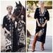 Free People Dresses | Fpnwt-Free People Boho Chic Floral Embroidered Fable Midi Dress | Color: Black/White | Size: Various