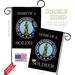 Breeze Decor 2-Sided 19 x 13 In. Home Of National Guard Soldier Garden Flag Set in Black | 18.5 H x 13 W in | Wayfair