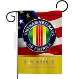 Breeze Decor US Vietnam Veterans Family Honor 2-Sided Polyester 19 x 13 in Garden Flag in Black/Red/Yellow | 18.5 H x 13 W in | Wayfair