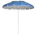 Arlmont & Co. Astolfo 8 Ft Beach Umbrella Outdoor Tilt Sunshade Sand Anchor W/carry Bag Metal in Blue/Navy | 86 W x 86 D in | Wayfair