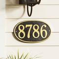 Whitehall Products Fast & Easy 1-Line Wall Address Plaque Metal in Black | 6.75 H x 12 W x 0.25 D in | Wayfair FEO1BG