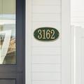 Whitehall Products Fast & Easy 1-Line Wall Address Plaque Metal in Green/Yellow | 6.75 H x 12 W x 0.25 D in | Wayfair FEO1GG