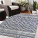 Blue/Ivory Rectangle 5' x 7' Area Rug - Union Rustic Abreana Southwestern Indoor/Outdoor Area Rug 60.0 x 0.08 in blue/navy/whitePolyester | Wayfair