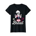 Braut Tracht Dirndl Bayern JGA Kostüm Outfit Frauen Braut T-Shirt