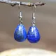 Boucles d'oreilles en pierre naturelle Lapis Lazuli pour femmes goutte de paupières boucles