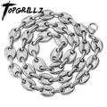 TOicalRILLZ-Collier Hip Hop en acier inoxydable pour homme bijoux de personnalité dos solide lien