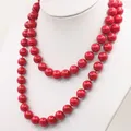 ChimAccessory-Collier de perles de bijoux rouge pour femmes IkDIY Girl Ornements faits à la main