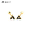 ANDYWEN-Boucles d'oreilles à breloques en argent regardé 925 pour femmes clips de perles de