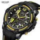 Megir – montre de Sport à Quartz pour homme marque de luxe chronographe de l'armée jaune 2097