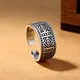 YIZIZAI-Bague tibétaine en argent Steampunk pour homme bague géométrique rhomboïde vintage bague